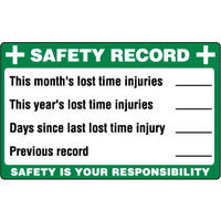 514ELM -- 900x600mm - Metal - Safety Record Board