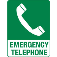 240x180mm - Self Adhesive - Emergency Telephone