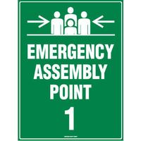 521LP -- 600X400mm - Poly - Emergency Assembly Point 1