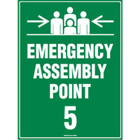 525LP -- 600X400mm - Poly - Emergency Assembly Point 5
