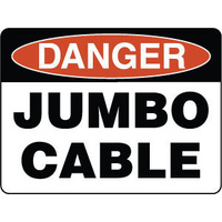 600X400mm - Metal, Class 2 Reflective - Danger Jumbo Cable