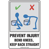 Prevent Injury Bend Knees, Keep Back Straight