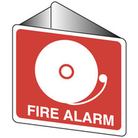 706OWP -- 225x225mm - Poly - Off Wall - Fire Alarm (with pictogram)