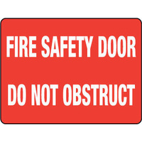 724MP -- 300x225mm - Poly - Fire Safety Door Do Not Obstruct