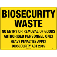 852LP -- 600X400mm - Poly - Biosecurity Waste