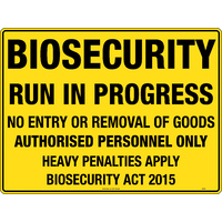 Biosecurity Run in Progress