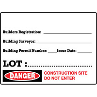 Builders Registration___  Building Surveyor___ Building Permit Number___ Issue Date___  Lot:___