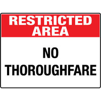 Restricted Area No Thoroughfare