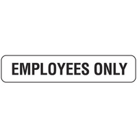 300x100mm - Self Adhesive - Employees Only