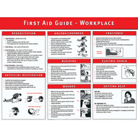 A3 Laminated Workplace First Aid Guide Poster