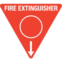 Triangle Fire Extinguisher Marker - Water (Red)