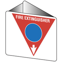 FRL02OWP -- 225x225mm - Poly - Off Wall - Fire Extinguisher Marker - Foam (Blue)
