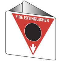 FRL04OWP -- 225x225mm - Poly - Off Wall - Fire Extinguisher Marker - CO2 (Black)