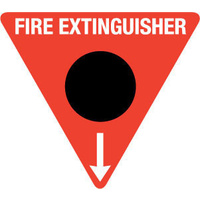 FRL04TRP -- 350mm Poly Triangle - Fire Extinguisher Marker - CO2 (Black)