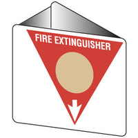 FRL07OWP -- 225x225mm - Poly - Off Wall - Fire Extinguisher Marker - Wet Chemical (Gold)