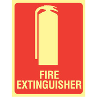180x240mm - Self Adhesive - Luminous - Fire Extinguisher