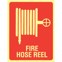 180x240mm - Self Adhesive - Luminous - Fire Hose Reel (With Picto)