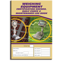 Weighing Equipment log book A4