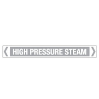 30x380mm - Self Adhesive Pipe Markers - Pkt of 10 - High Pressure Steam