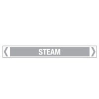 30x380mm - Self Adhesive Pipe Markers - Pkt of 10 - Steam