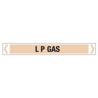 30x380mm - Self Adhesive Pipe Markers - Pkt of 10 - L.P. Gas