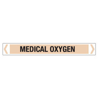 30x380mm - Self Adhesive Pipe Markers - Pkt of 10 - Medical Oxygen