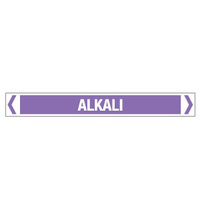50x400mm - Self Adhesive Pipe Markers - Pkt of 10 - Alkali