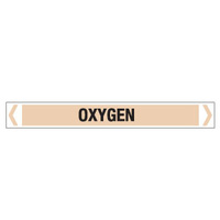 50x400mm - Self Adhesive Pipe Markers - Pkt of 10 - Oxygen
