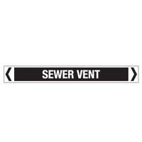 30x380mm - Self Adhesive Pipe Markers - Pkt of 10 - Sewer Vent