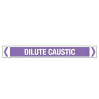 30x380mm - Self Adhesive Pipe Markers - Pkt of 10 - Dilute Caustic
