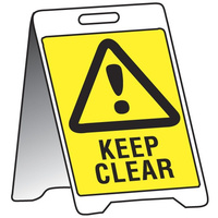 500x300mm - Fluted Board Sign Stands - Keep Clear