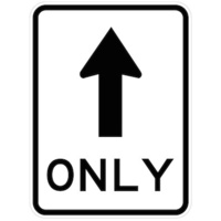 600X400 - AL CL1W - One Way Traffic (Arrow Symbol) Only