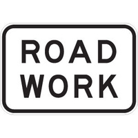 R4-3B -- 600x400mm - AL CL1W - Road Work 