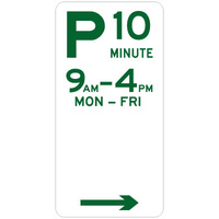 10 Minute Parking (Right Arrow)