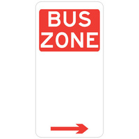 R5-20(R -- 225x450mm - Aluminium - Bus Zone (Right Arrow) 