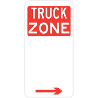 R5-24(R -- 225x450mm - Aluminium -Truck Zone (Right Arrow)