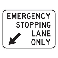 R5-58 -- 1500x1100mm - AL CL1W - Emergency Stopping Lane Only (Left) 