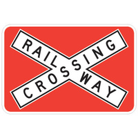 R6-25A -- 1200x800mm - AL CL1W - Raiway Crossing 