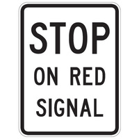 R6-9 -- 450x600mm - AL CL1W - Stop On Red Signal 