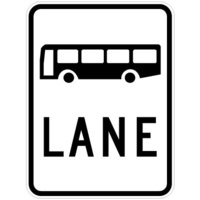 R7-1-1D -- 900x1200mm - AL CL1W - Bus Lane 