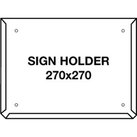 270x270mm Metal Hazchem Sign Placard Holder