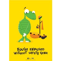 594x420mm - Laminated Safety Poster - You're Exposed without Safety Gear