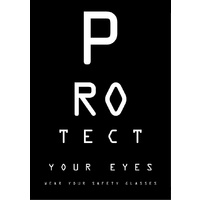 A3 Laminated Safety Poster - Protect Your Eyes, Wear Your Safety Glasses