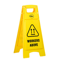 Plastic Sign Stand - Double Sided - Workers Above