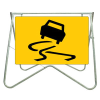 900x600 - Swing Stand and Sign - Slippery Surface Picto.