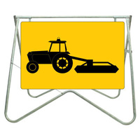 900x600mm - Swing Stand and Sign - Mower Picto 