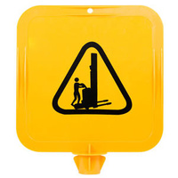 Yellow Lock-In Sign Frame - Walkie Stacker Pictogram