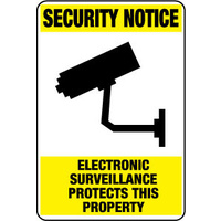 450x300mm - Poly - Security Notice Electronic Surveillance Protects This Property