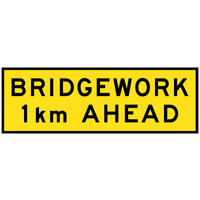 Bridgework __ km Ahead
