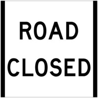 600x600 - CL1W Fluted Board - Road Closed 